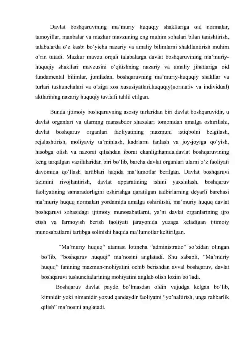 Davlat boshqaruvining mamuriy huquqiy shakllari 2