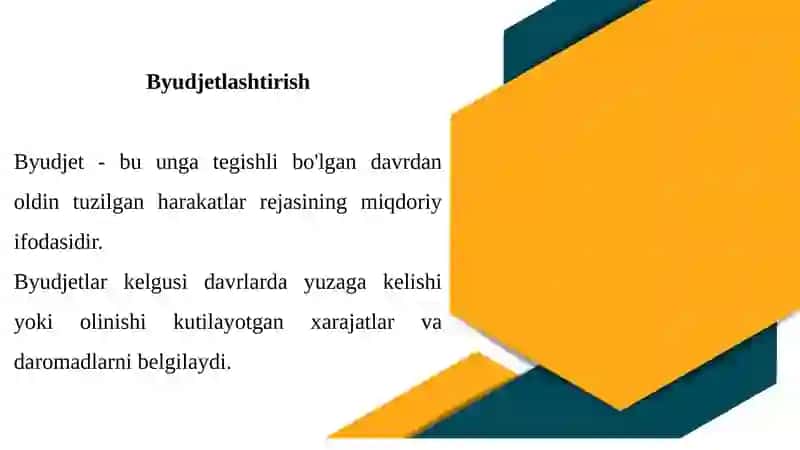 Byudjetlashtirish 2