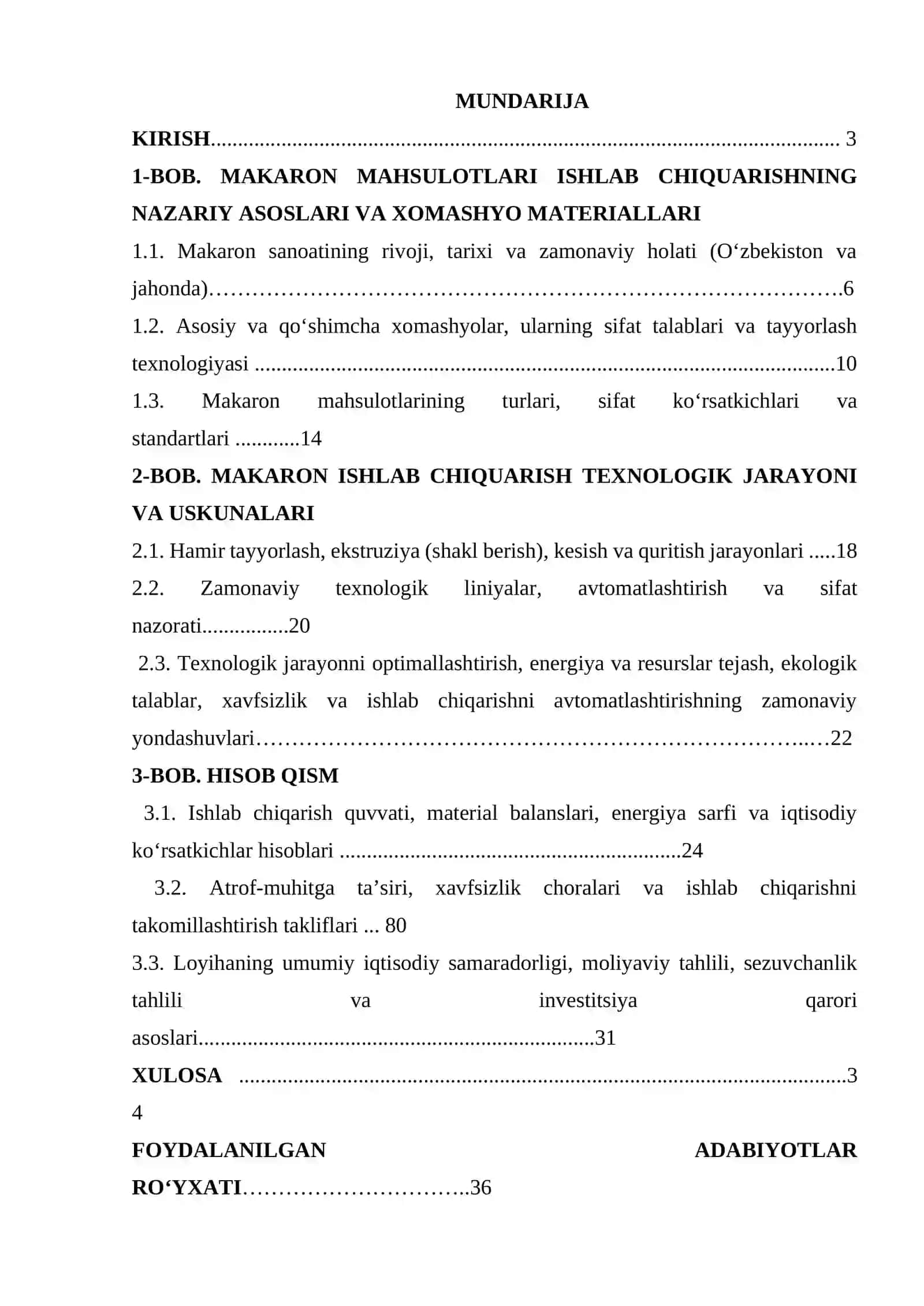 Makaron mahsulotlarini ishlab chiqarish texnologiyasi 2
