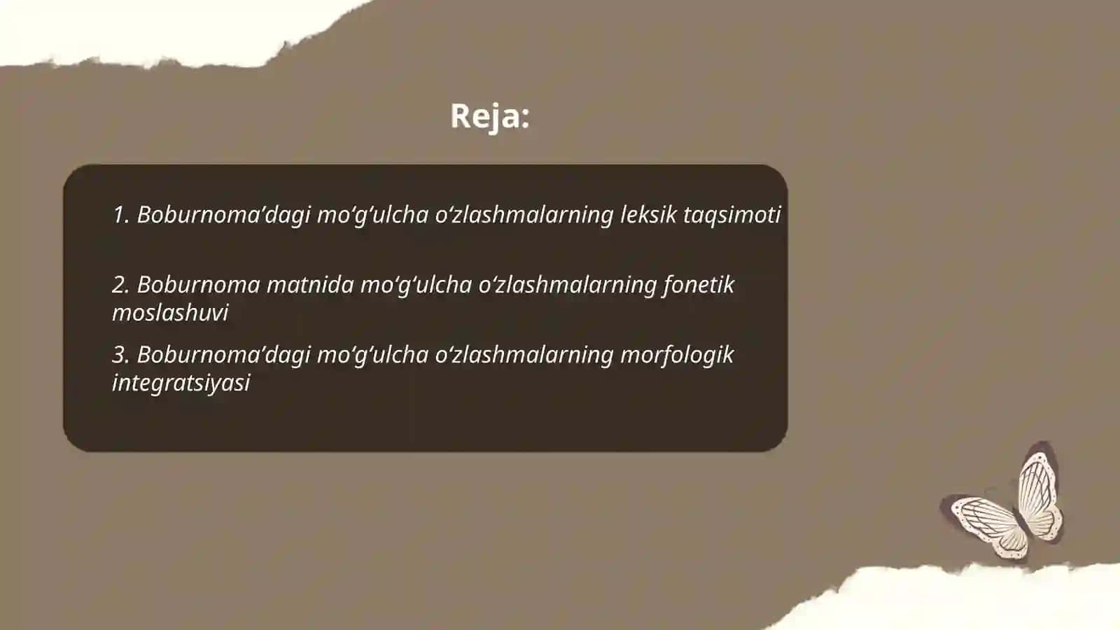 Boburnoma'dagi mo'g'ulcha o'zlashmalar 2