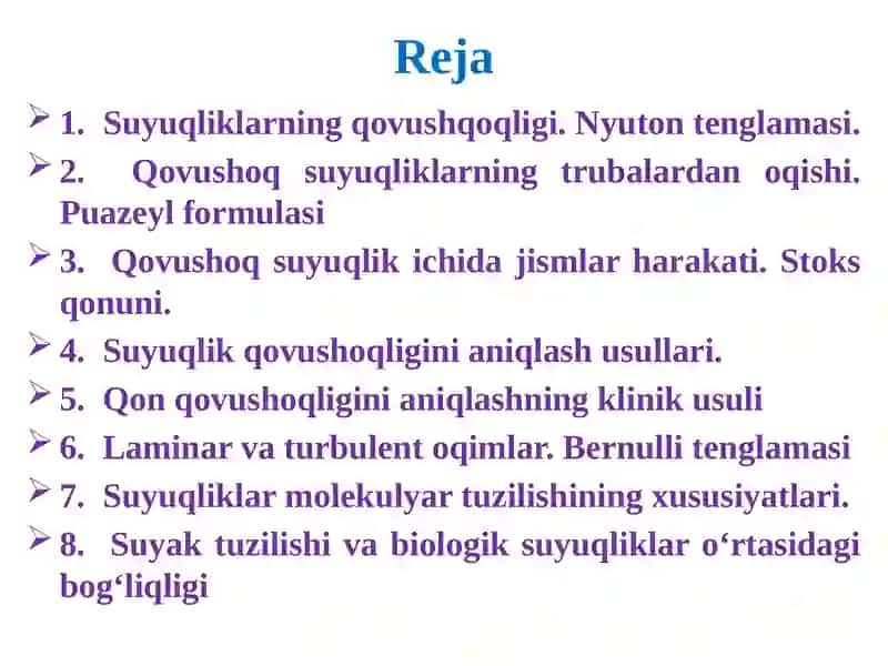 Suyuqliklarning qovushqoqligi 2