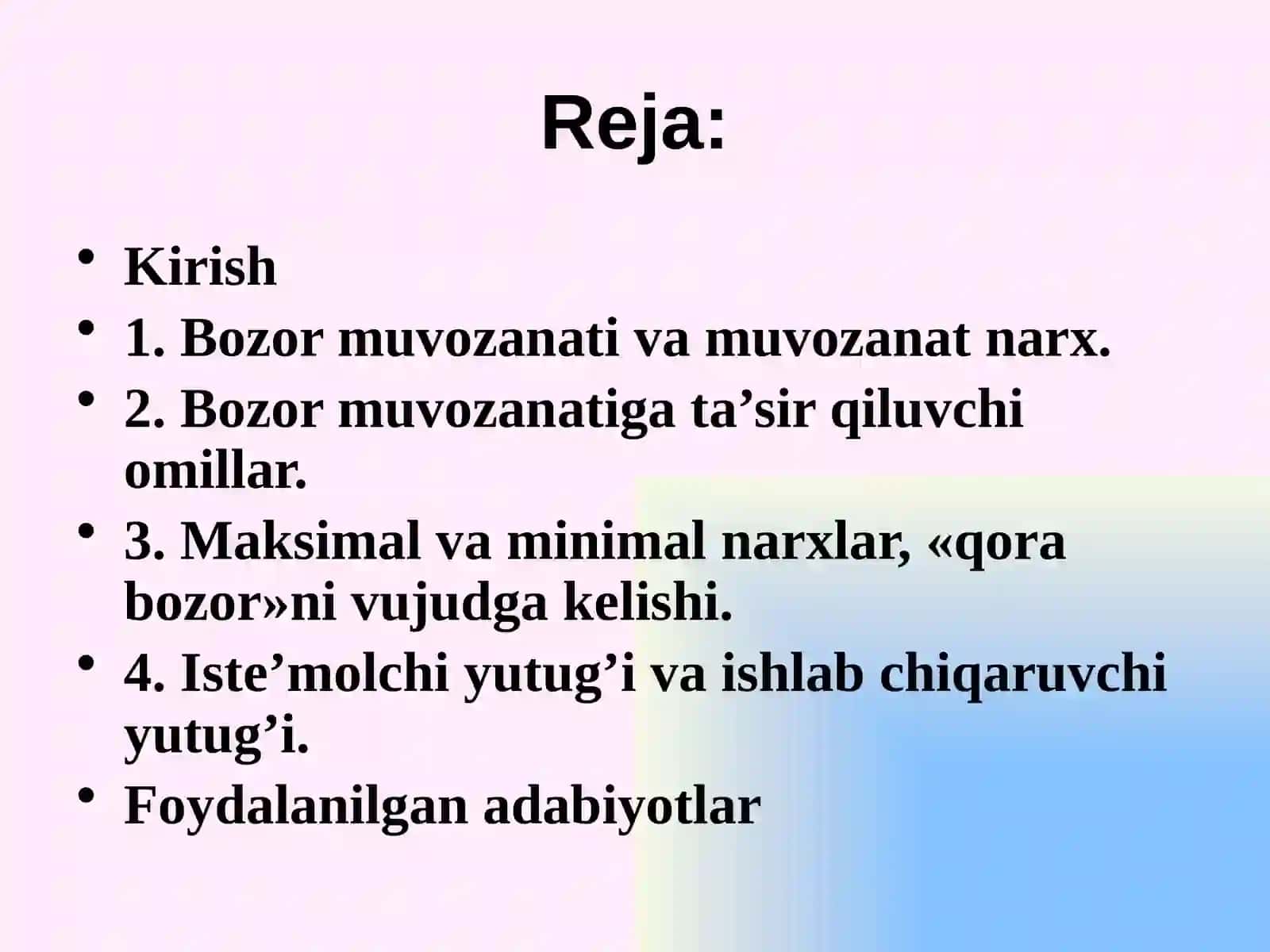 Bozor Muvozanati 2