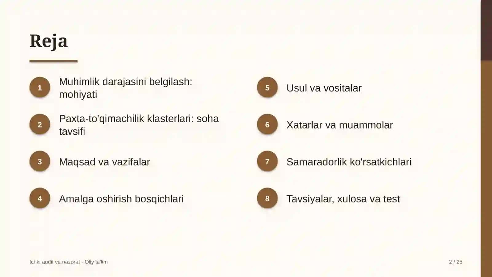 paxta to'qimachilik klasterlarida muhimlik darajasini belgilash 6886 2