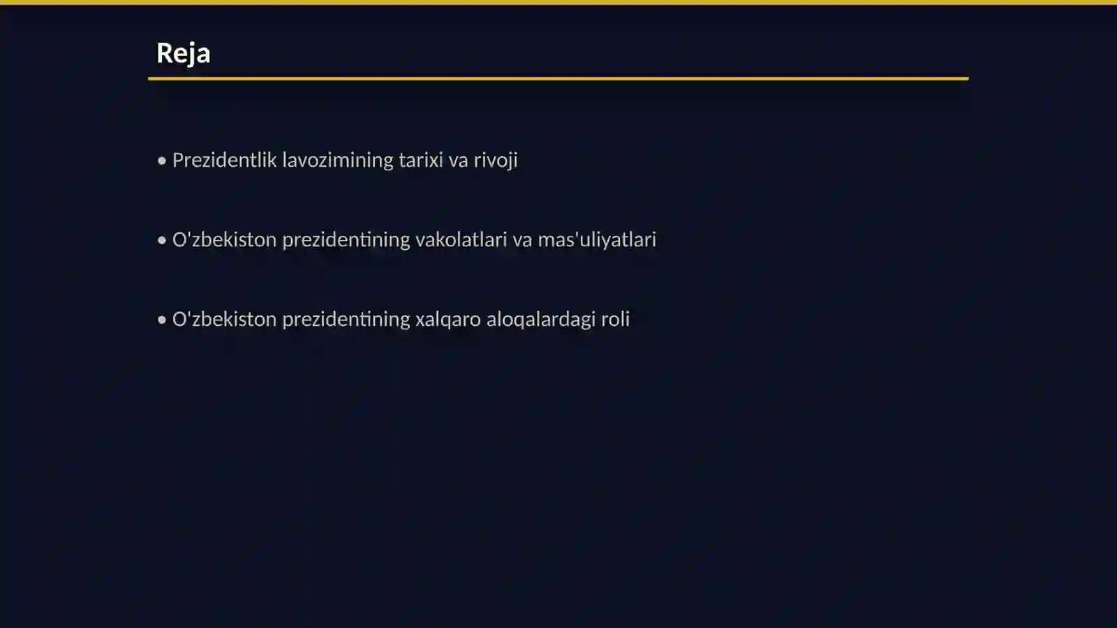 Prezidentlik lavozimi 2