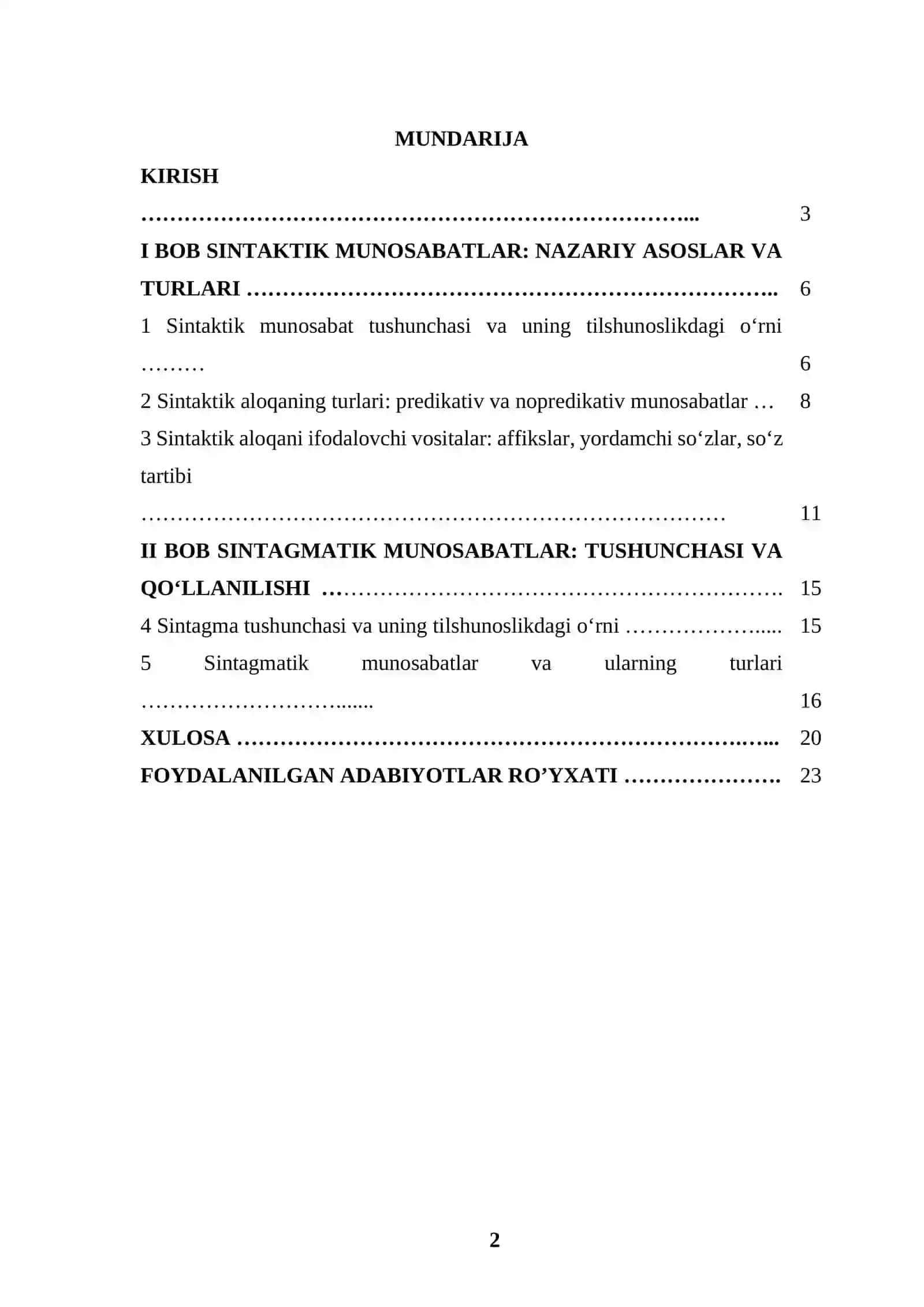 Sintaktik va sintagmatik munosabat 2