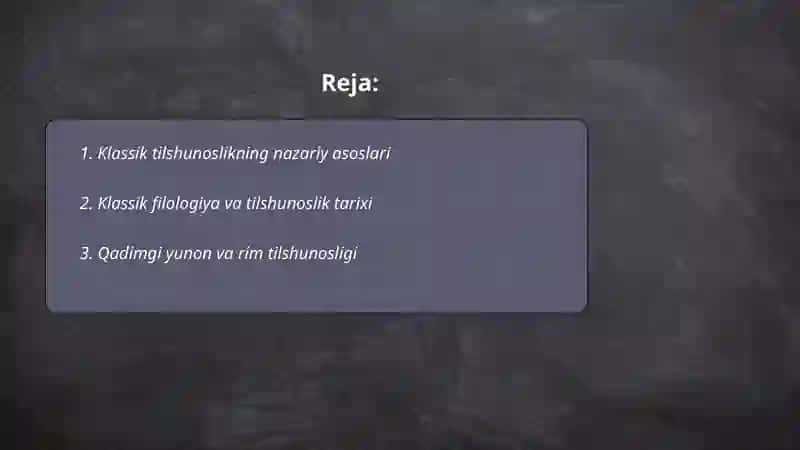 Klassik tilshunoslik 2