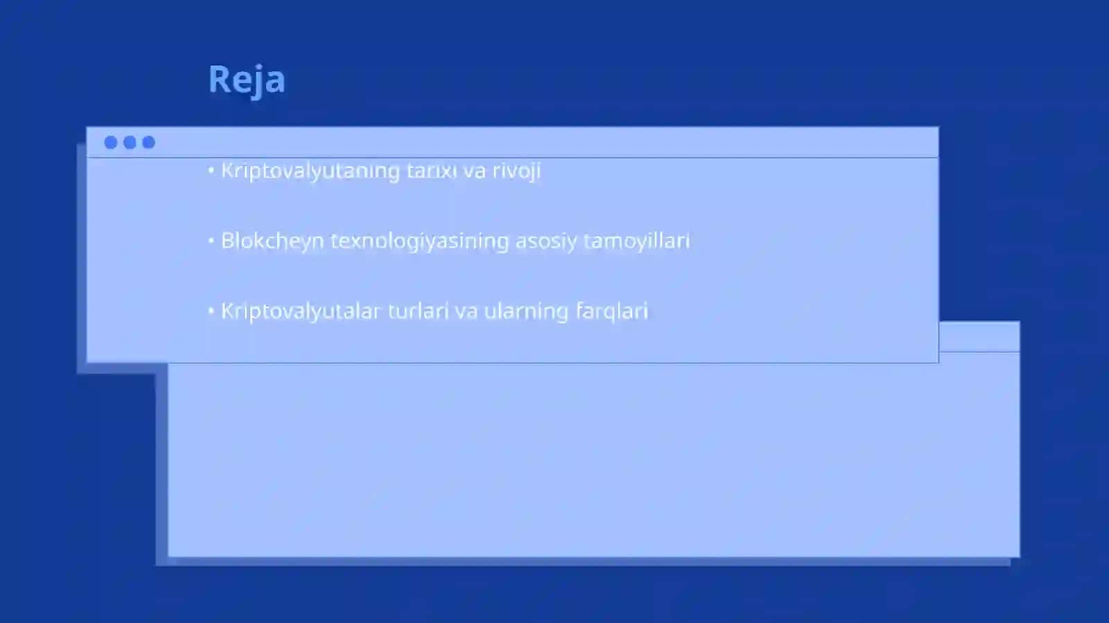 Kriptovalyuta va blokcheyn texnologiyalari 2