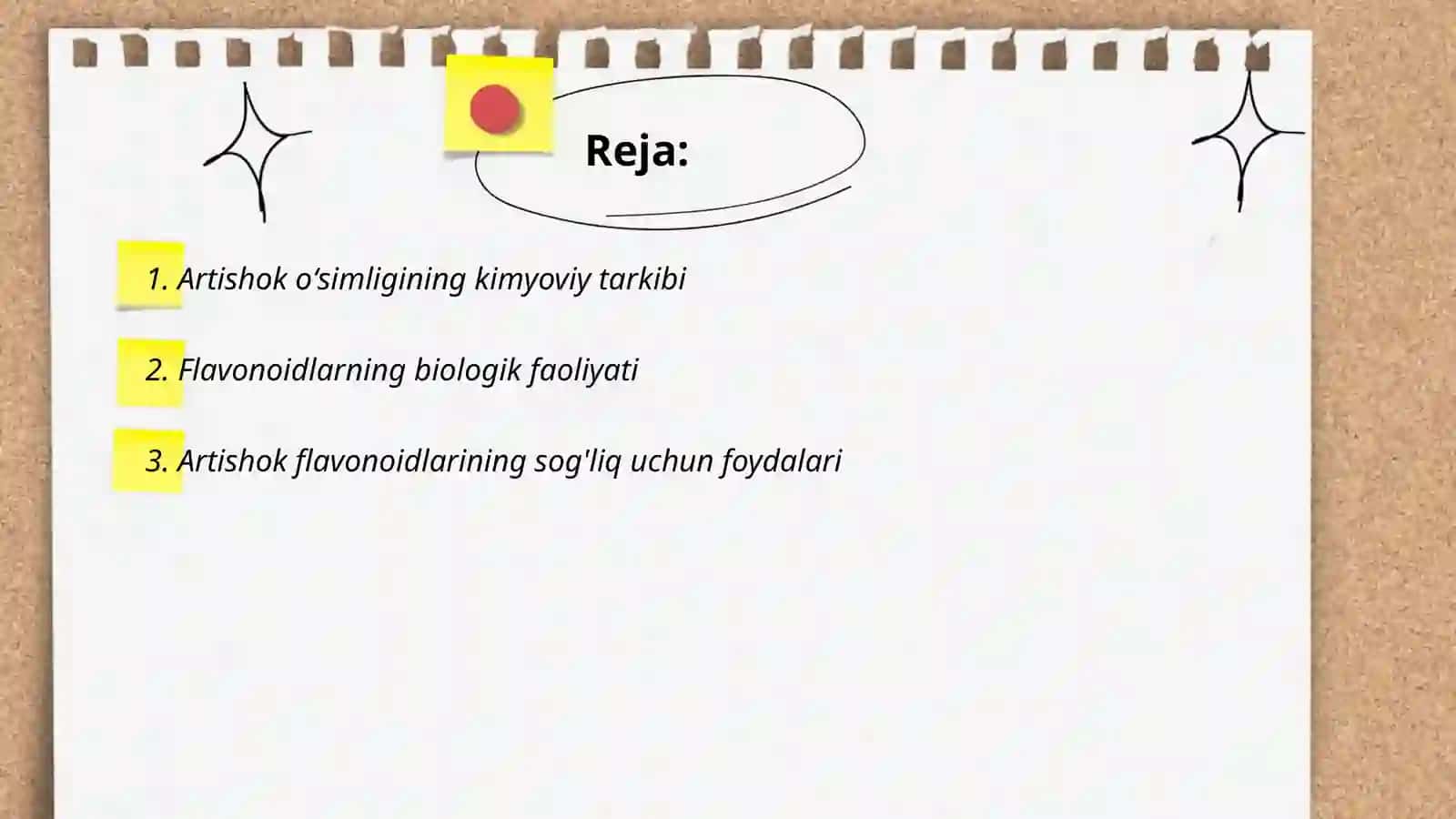 Artishok oʻsimligi kimyoviy tarkibi 2