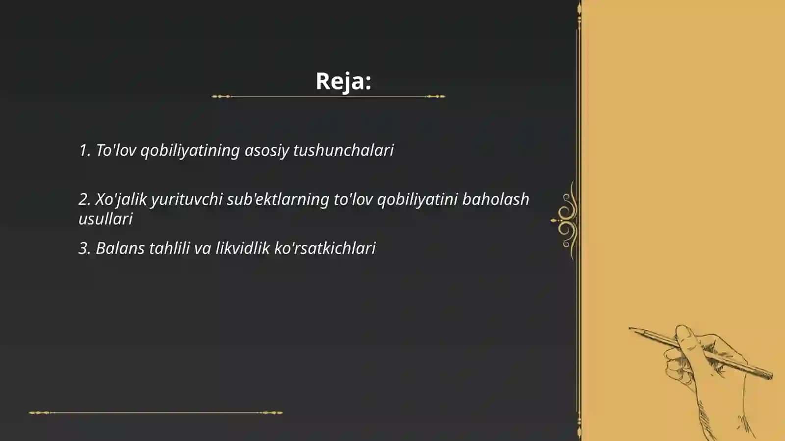xo'jalik yurituvchi subektlar to'lov qobiliyatini tahlili 2