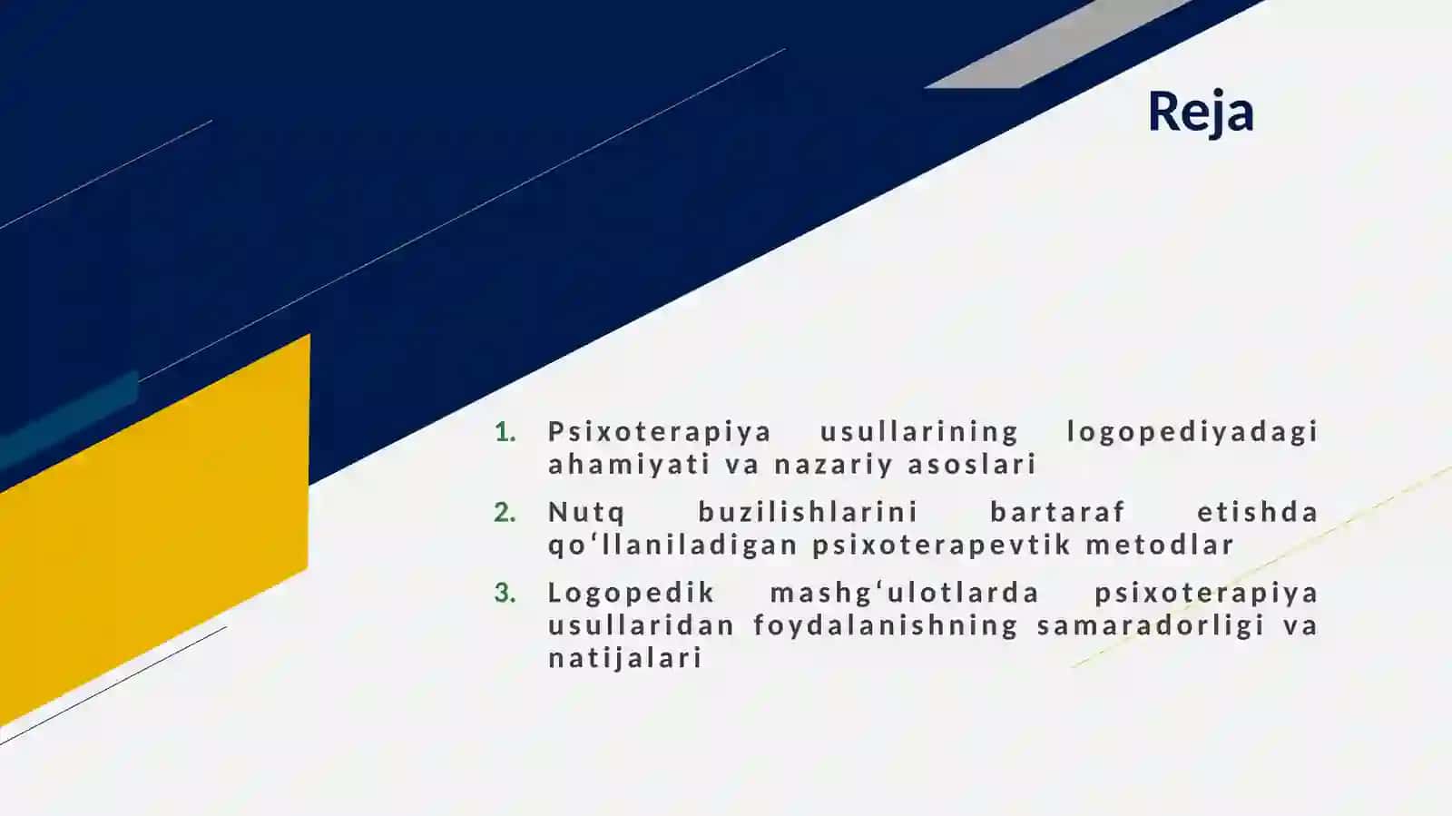 Psixoterapiya usullarining logopediyada qollanishi 2