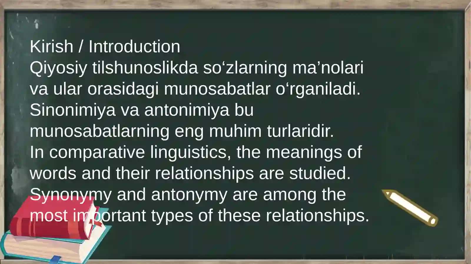 Qiyosiy tilshunoslikda sinonimiya va antonimiya masalasi 2