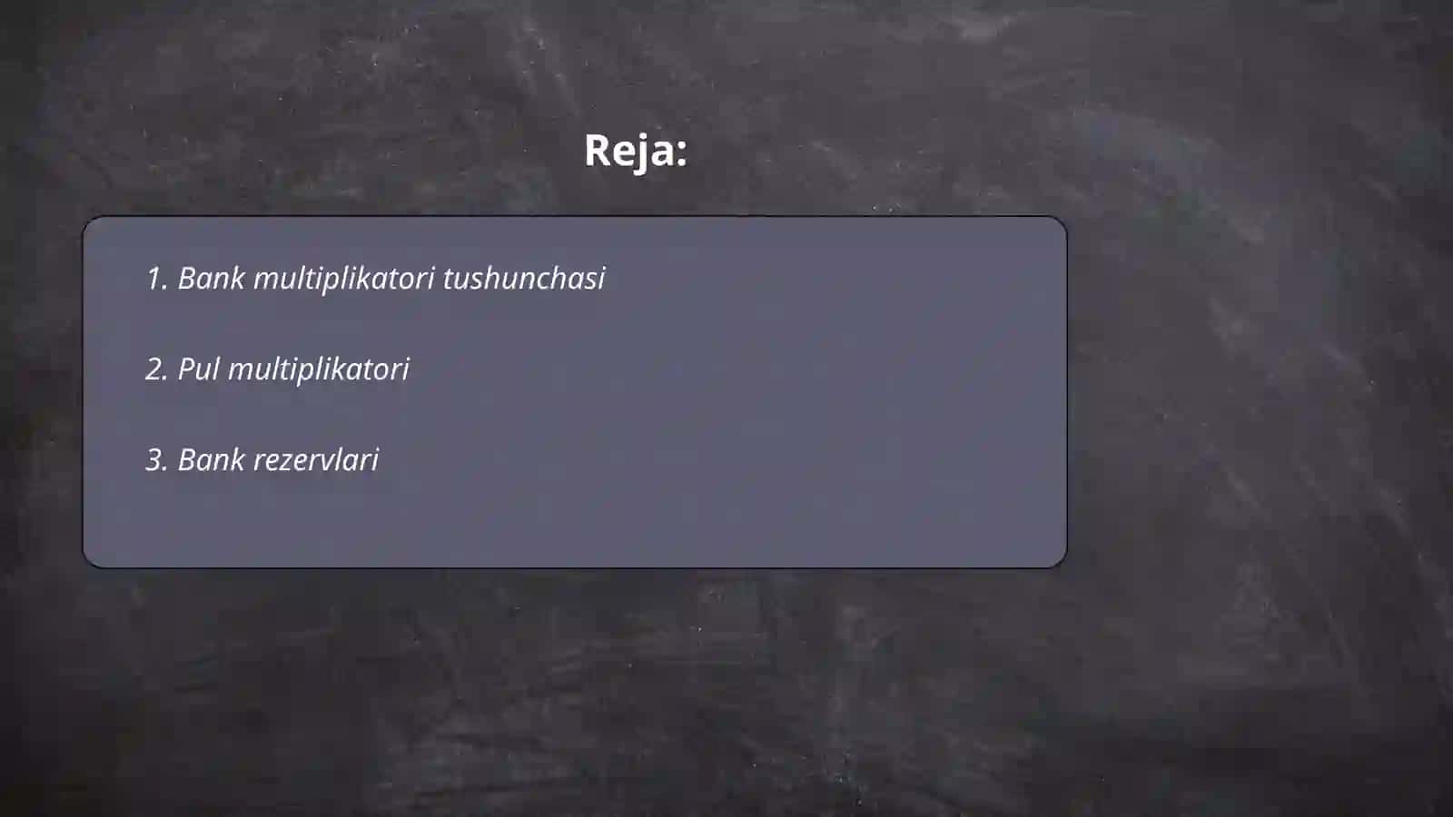 Bank multiplikatori 2