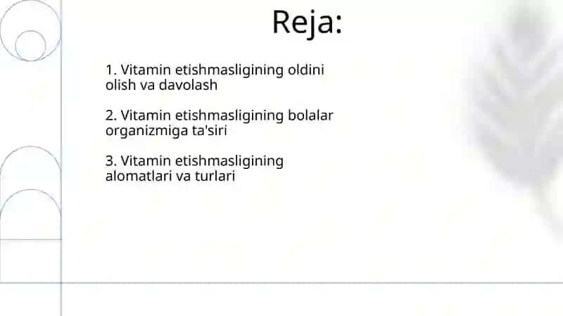 Bolalarda vitaminlar yetishmovchiligining oqibatlari 2