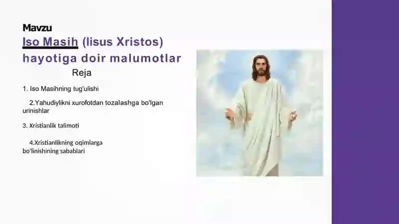 Iso Masih (lisus Xristos)​ hayotiga doir malumotlar​ 2
