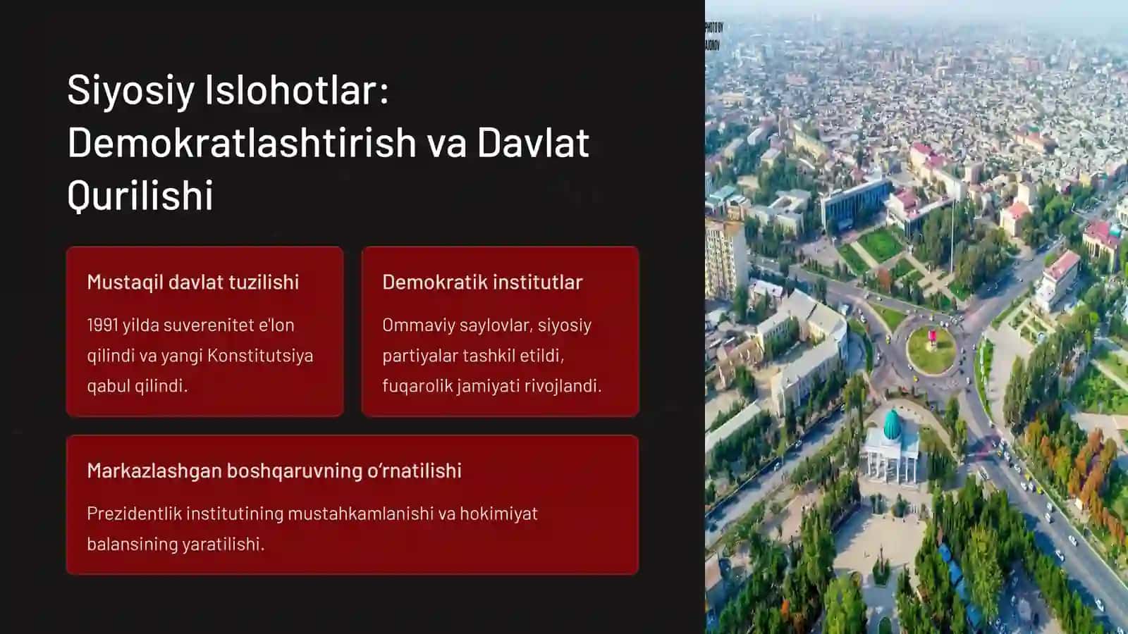 Oʻzbekiston Mustaqillikdan Keyingi Siyosiy va Ijtimoiy Islohotlar 2