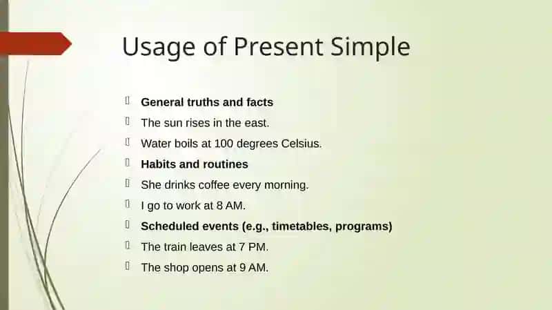 Present simple 2
