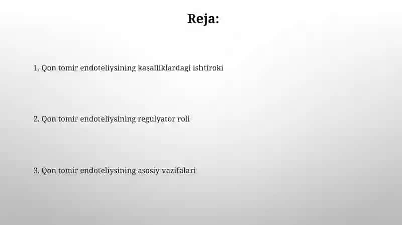 Qon tomir endoteliyasining funkysiyalari 2