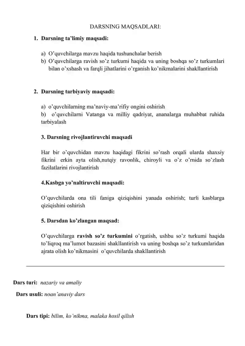 **RAVISHNING MA’NO GURUHLARI (TURLARI)** 2