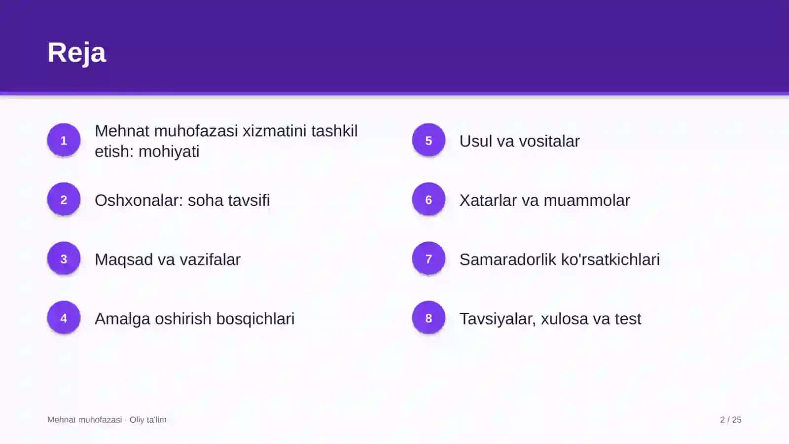 oshxonalarda mehnat muhofazasi xizmatini tashkil etish 8482 2