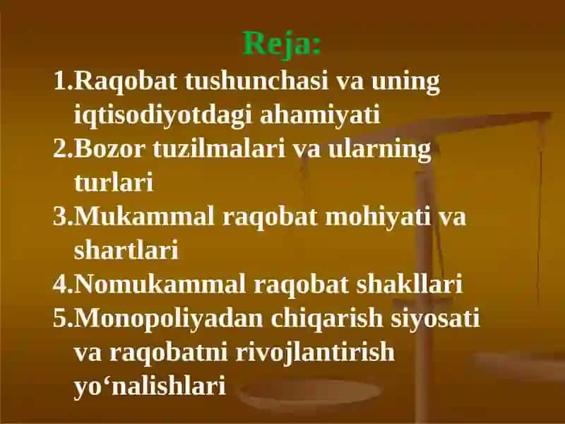 Monopoliyadan chiqarish va raqobat 2