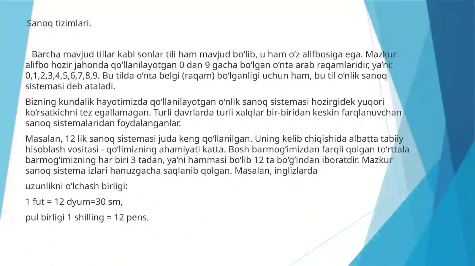 Sanoqtizimlari 2