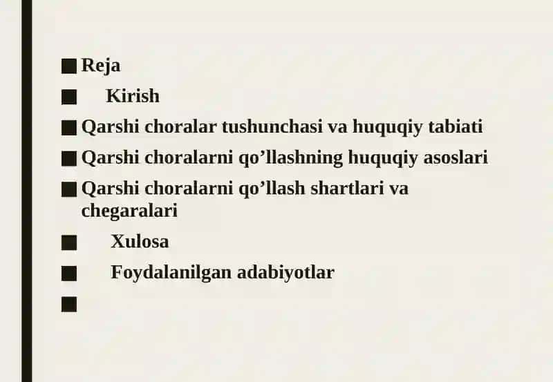 Xalqarohuquqdaqarshichoralar 2
