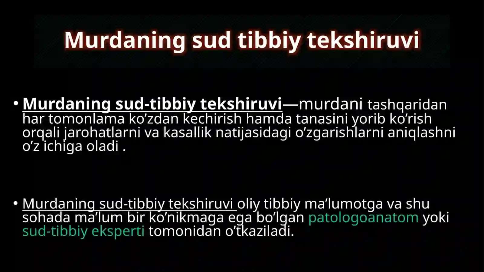 Murdaningsud-tibbiytekshiruvi 2