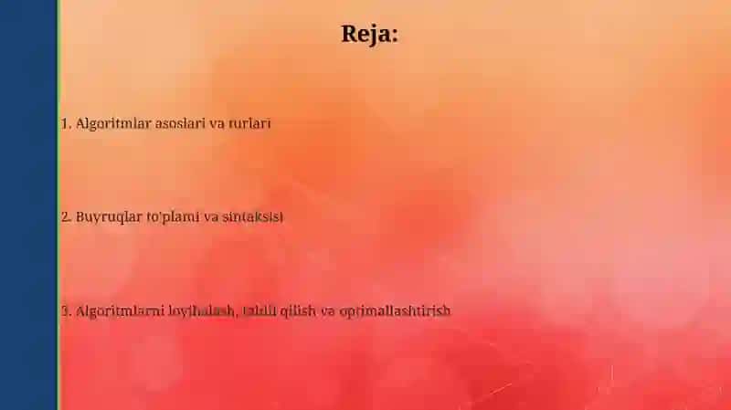 Algoritm va buyruqlar 2