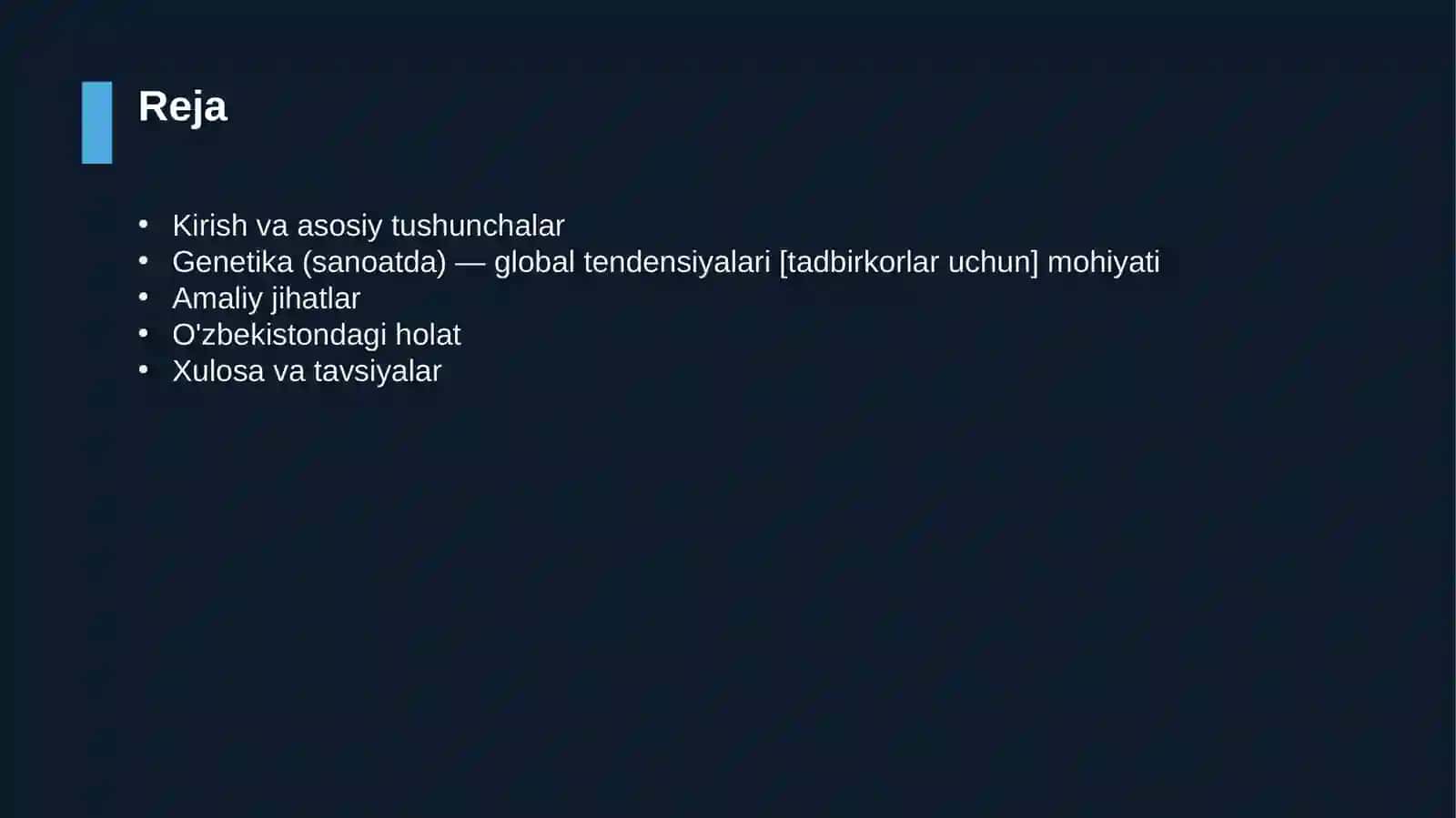 Genetika (sanoatda) — global tendensiyalari [tadbirkorlar uchun] 2