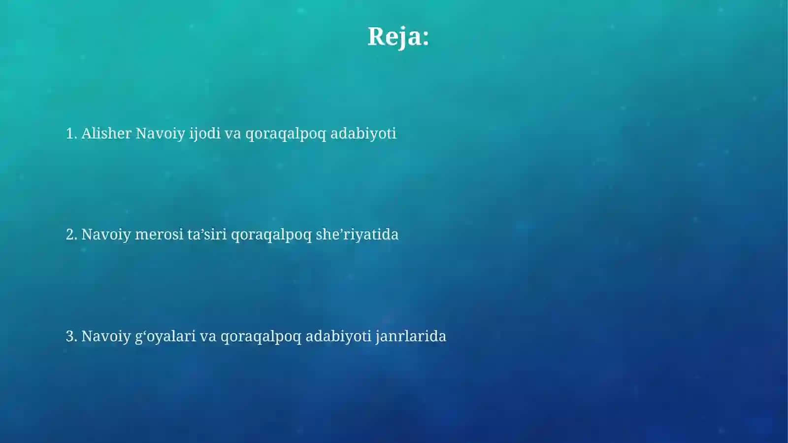 Alisher Navoiy VA qoraqalpoq adabiyoti 2