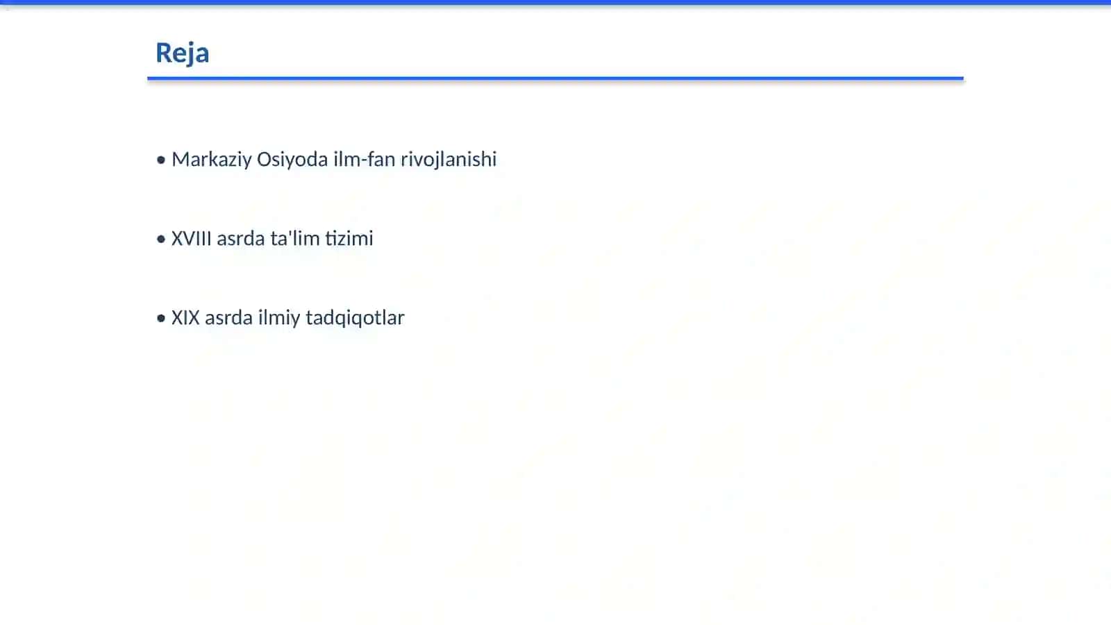Markaziy Osiyoda ilm-fan va ta’lim XVIII аsr XIX- XX asr boshlari misolida 2