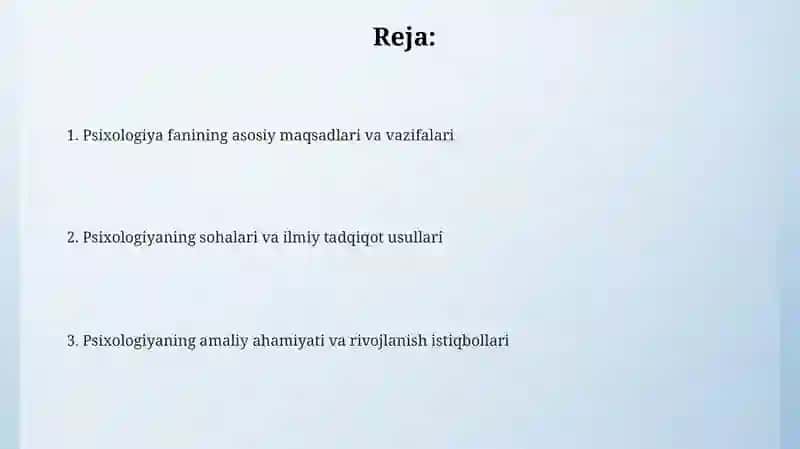 Pisixologiya fanining maqsad va vazifalari 2