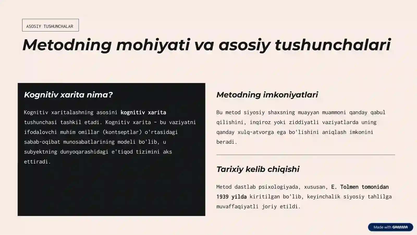 Kognitiv xaritalash uslubi 2
