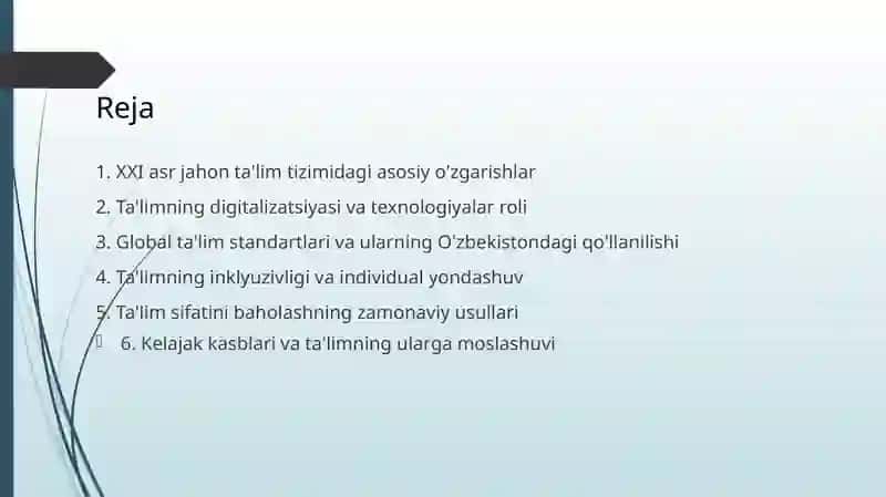 XXI asr jahon ta'lim tizimi 2