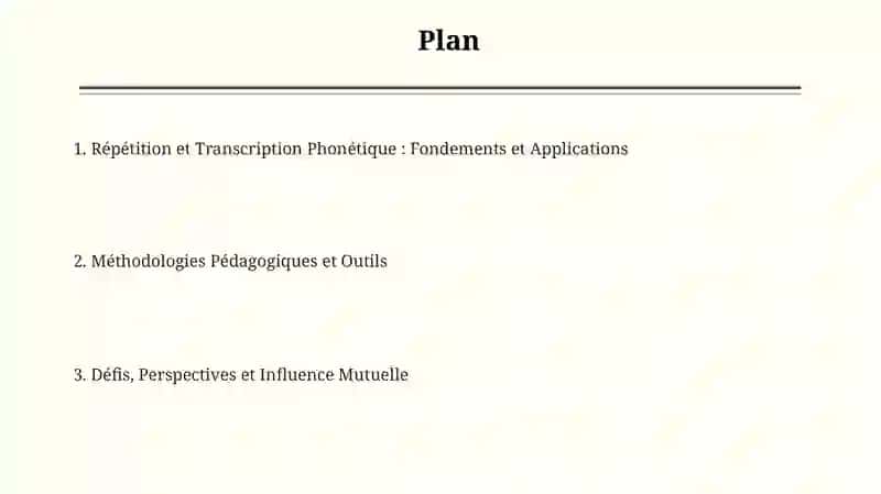Répétition et Transcription Phonétique: Fondements et Applications 2