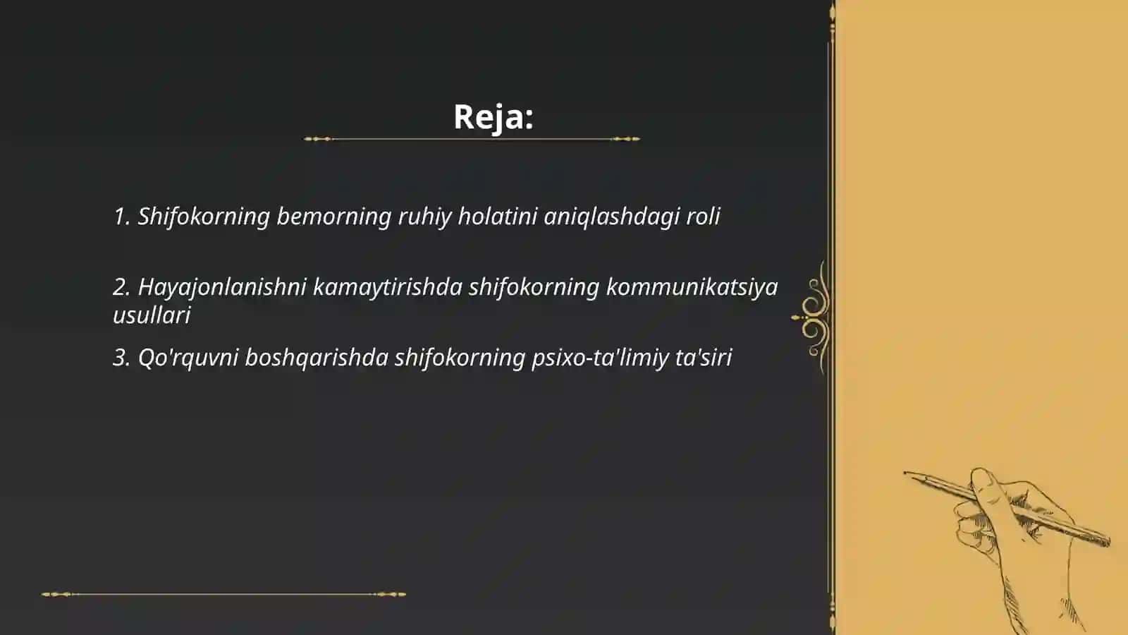 Psixologik holatlar va shifokorlik 2