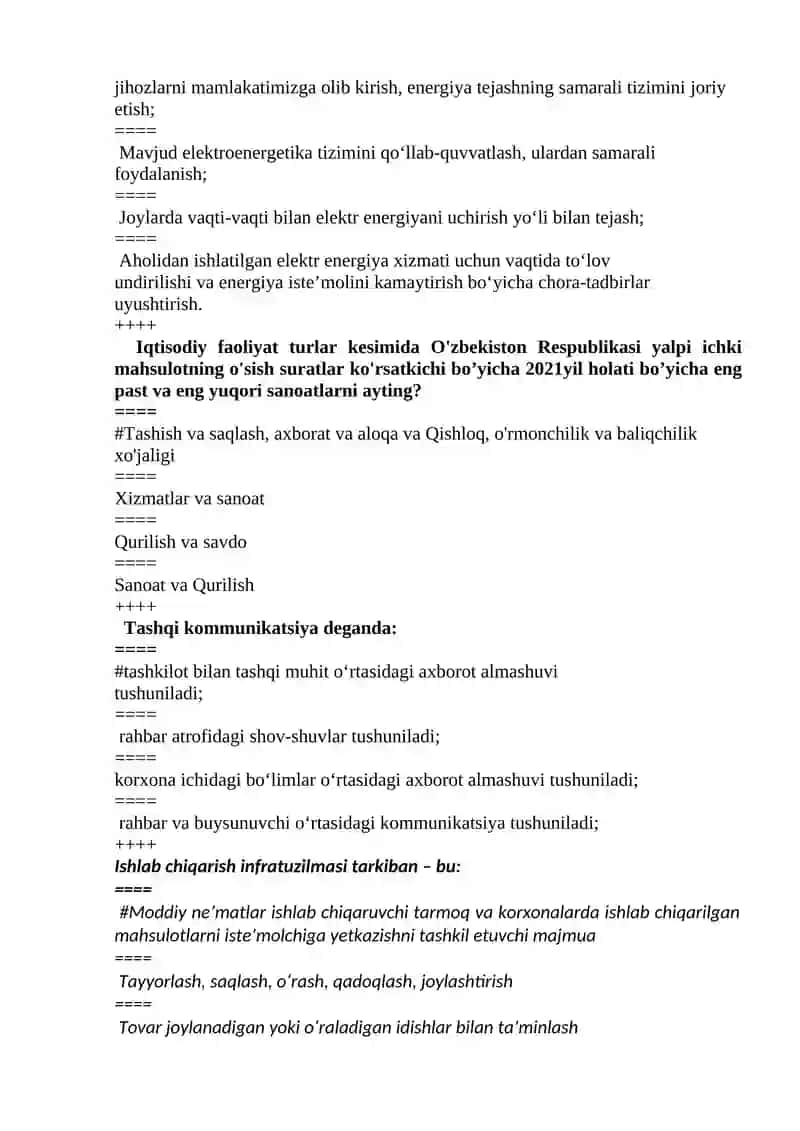 Intensivlashtirish samaradorligini ifodalovchi ko’rsatkichlar 2