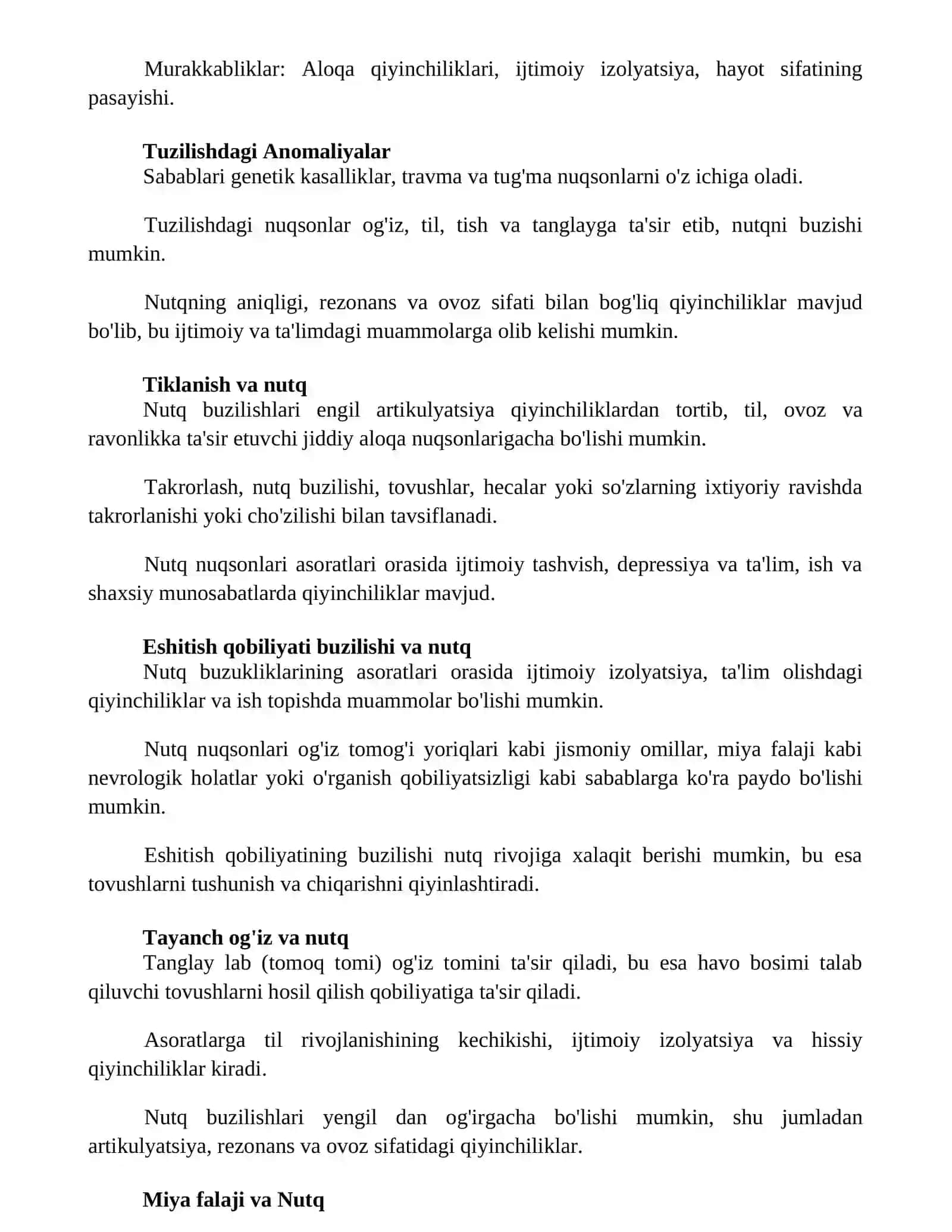 Logonevrozlarning kelib chiqish sabablari va asoratlari 2