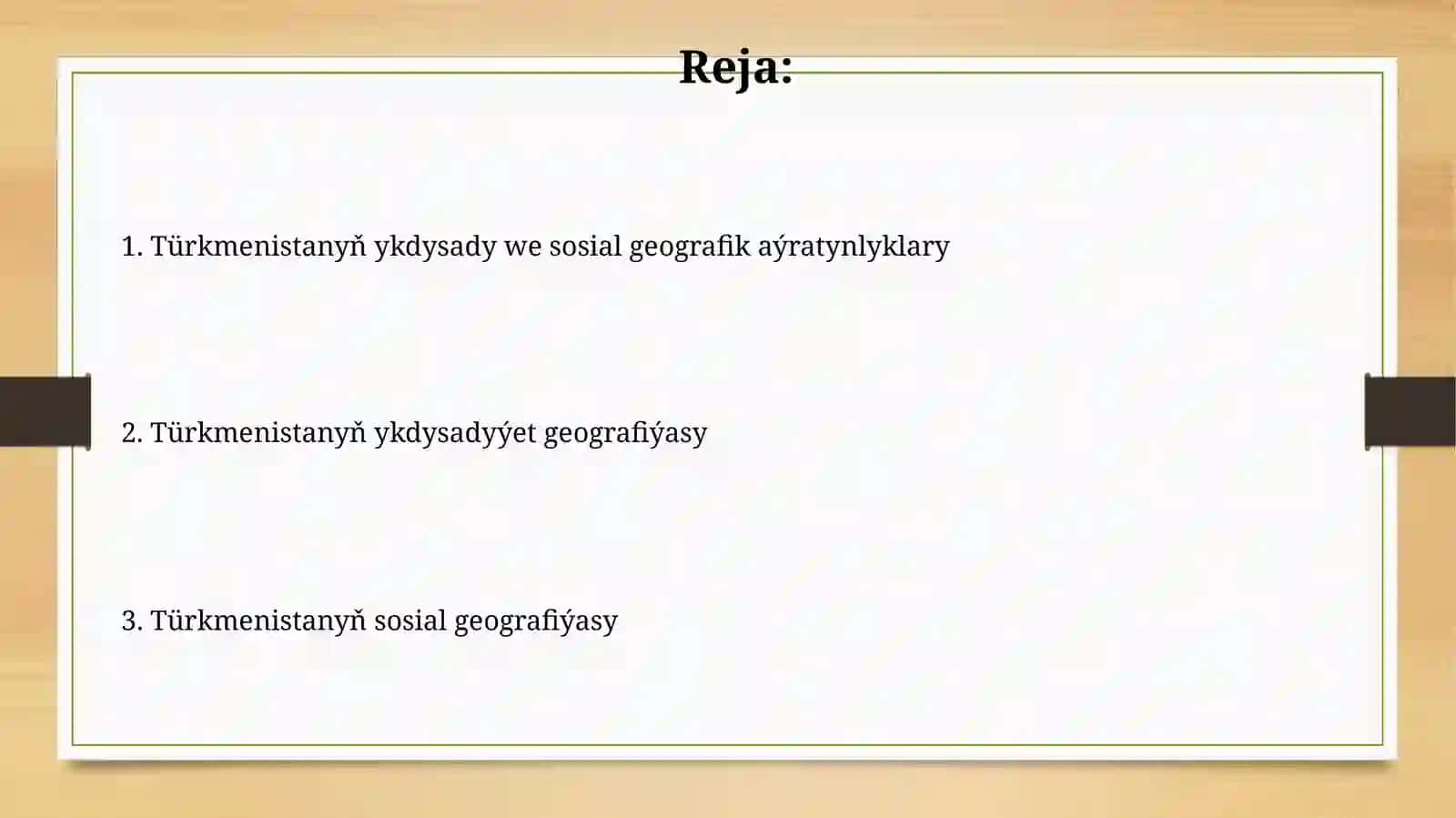 Turkmanistonda iqtisodiy va ijtimoiy geografiya 2