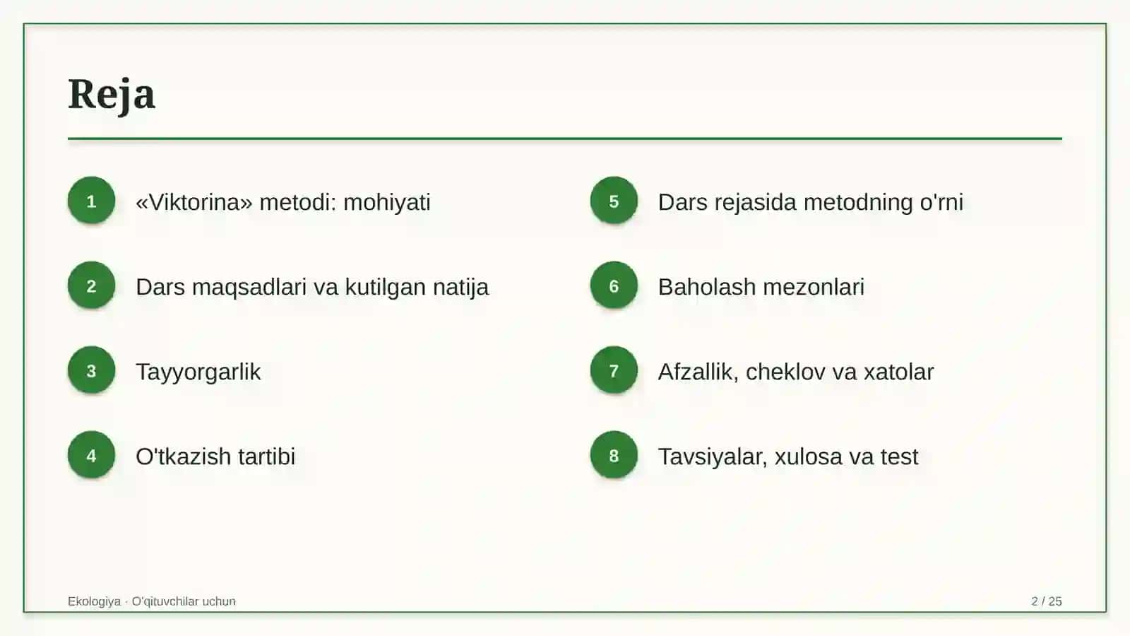ekologiya darslarida viktorina metodidan foydalanish 2575 2