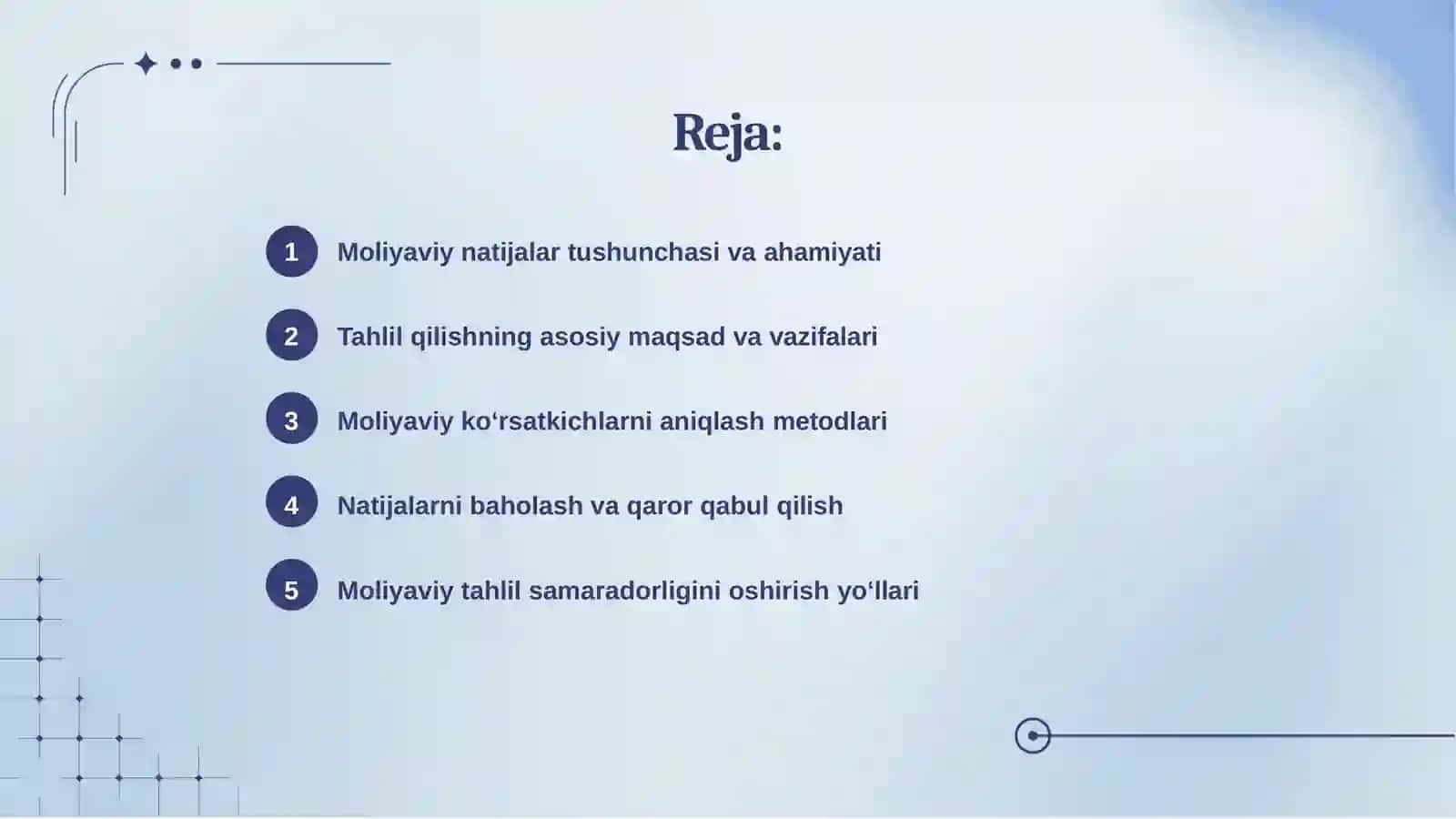 Moliyaviy natijalar tahlil qilish 2