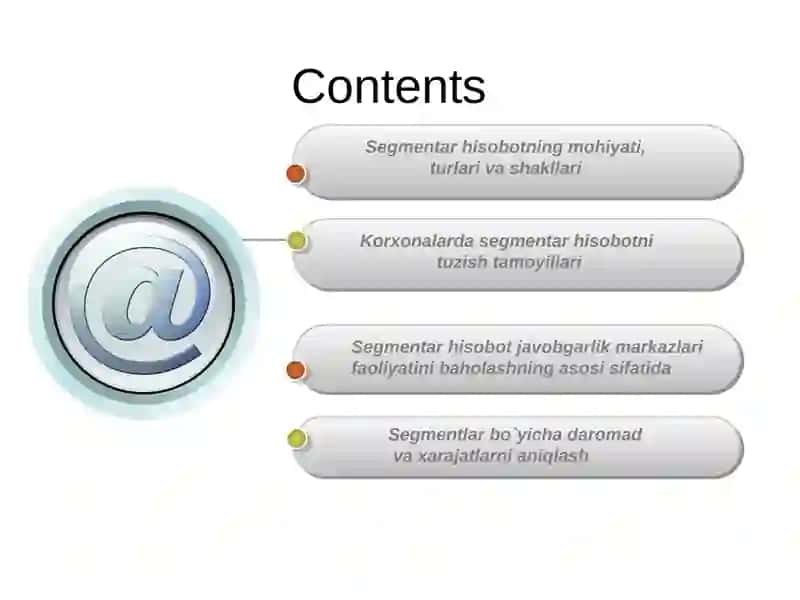 KORXONANING SEGMENTAR HISOBOTI 2