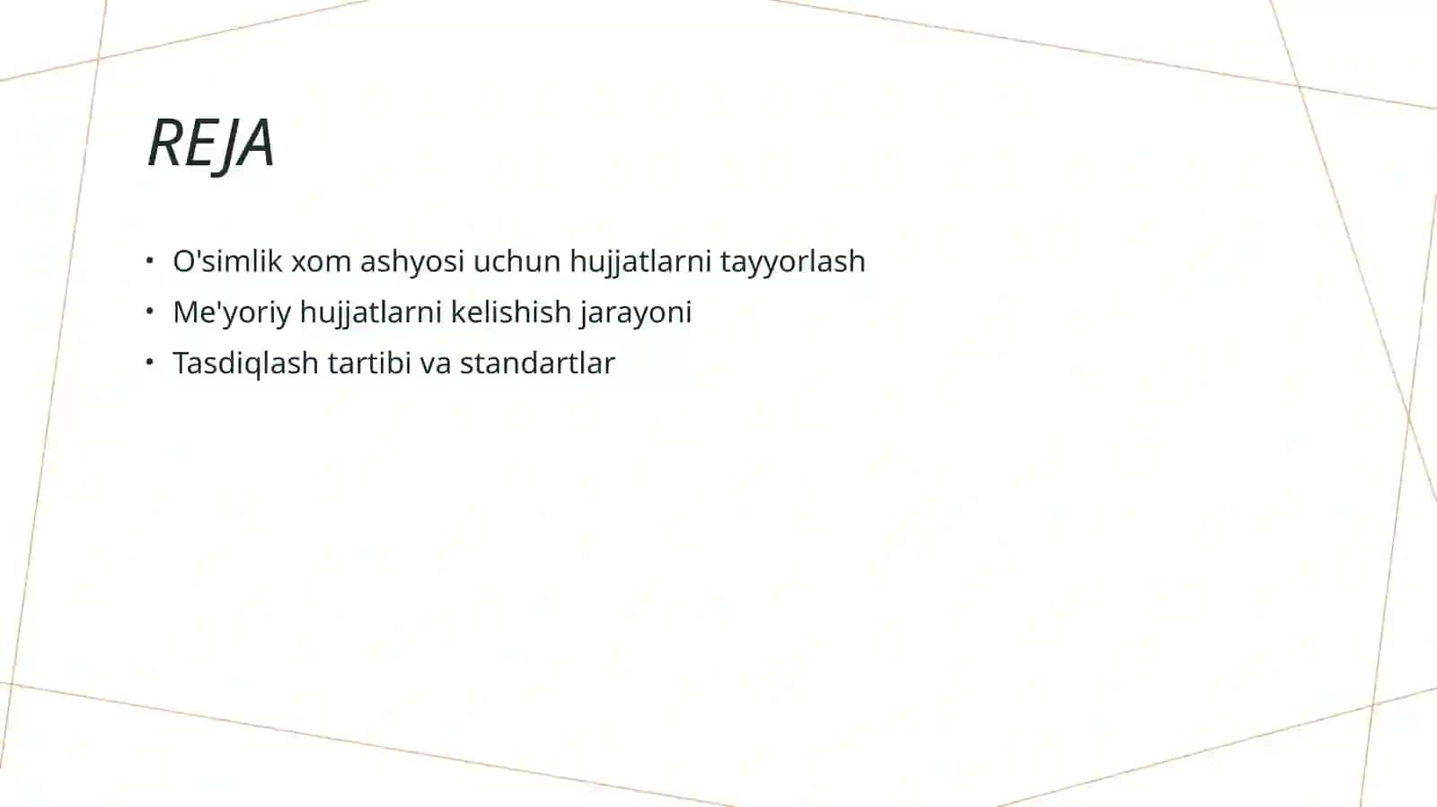 O'simlik xom ashyosi uchun hujjatlarni tayyorlash 2