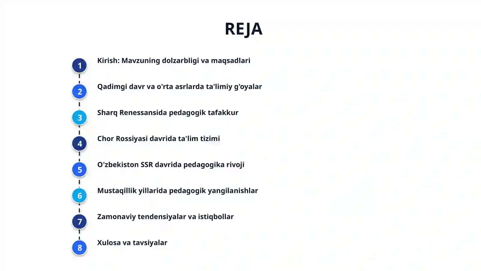 Oliy va o'rta maxsus ta'limda pedagogikaning rivojlanish bosqichlari 2