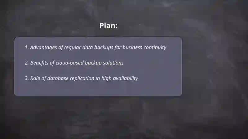 Data storage Back-up and Database Systems Benefits 2