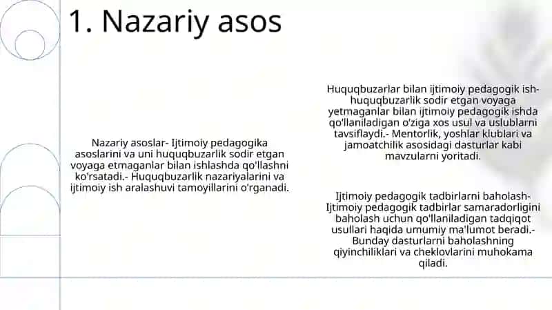Profilaktik Hisobda Turuvchi Shaxslar Bilan Olib Boriladigan Ijtimoiy Pedagogik Ish 2