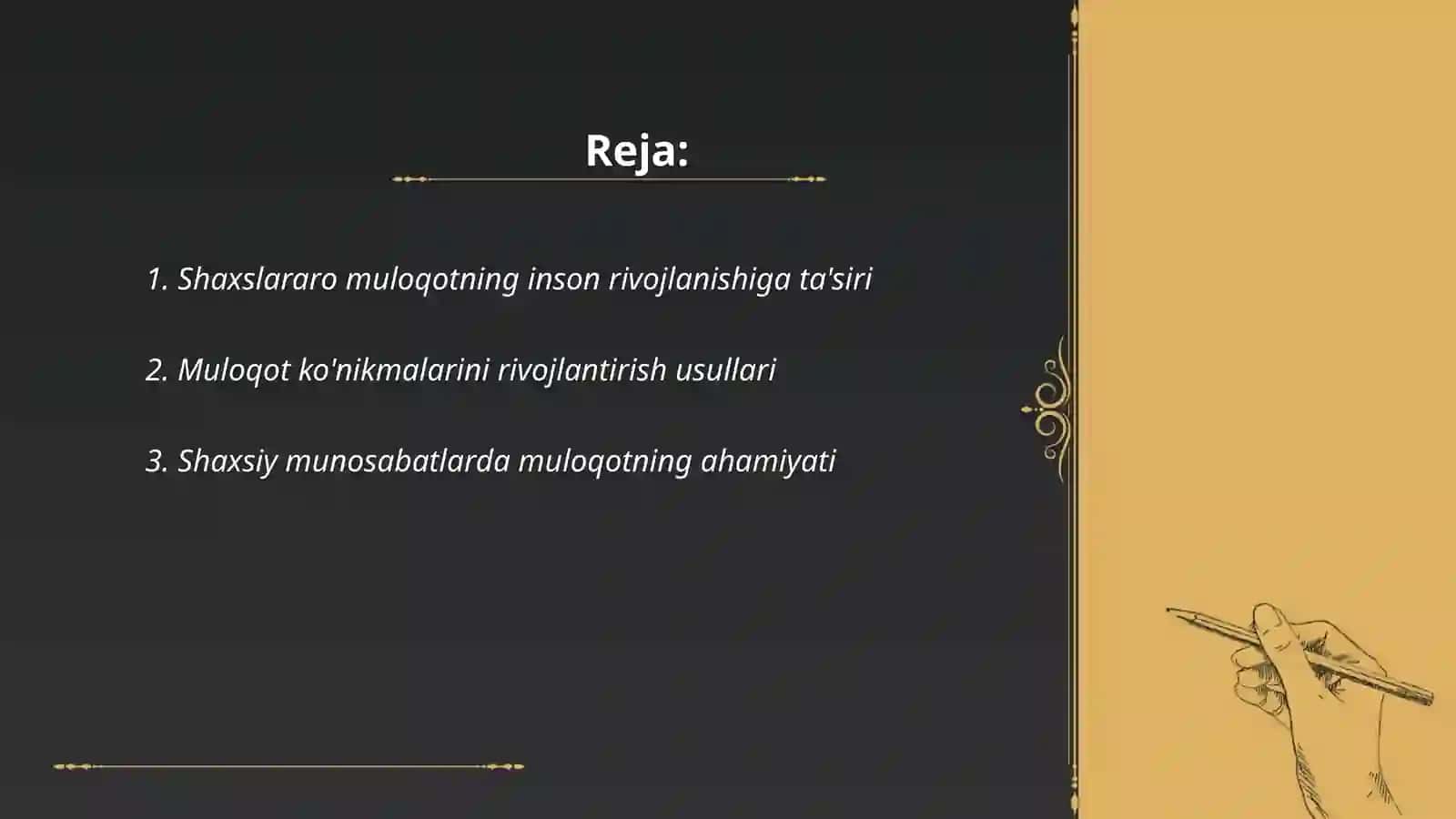 Shaxslararo muloqotning shaxs taraqqiyotidagi órni 2