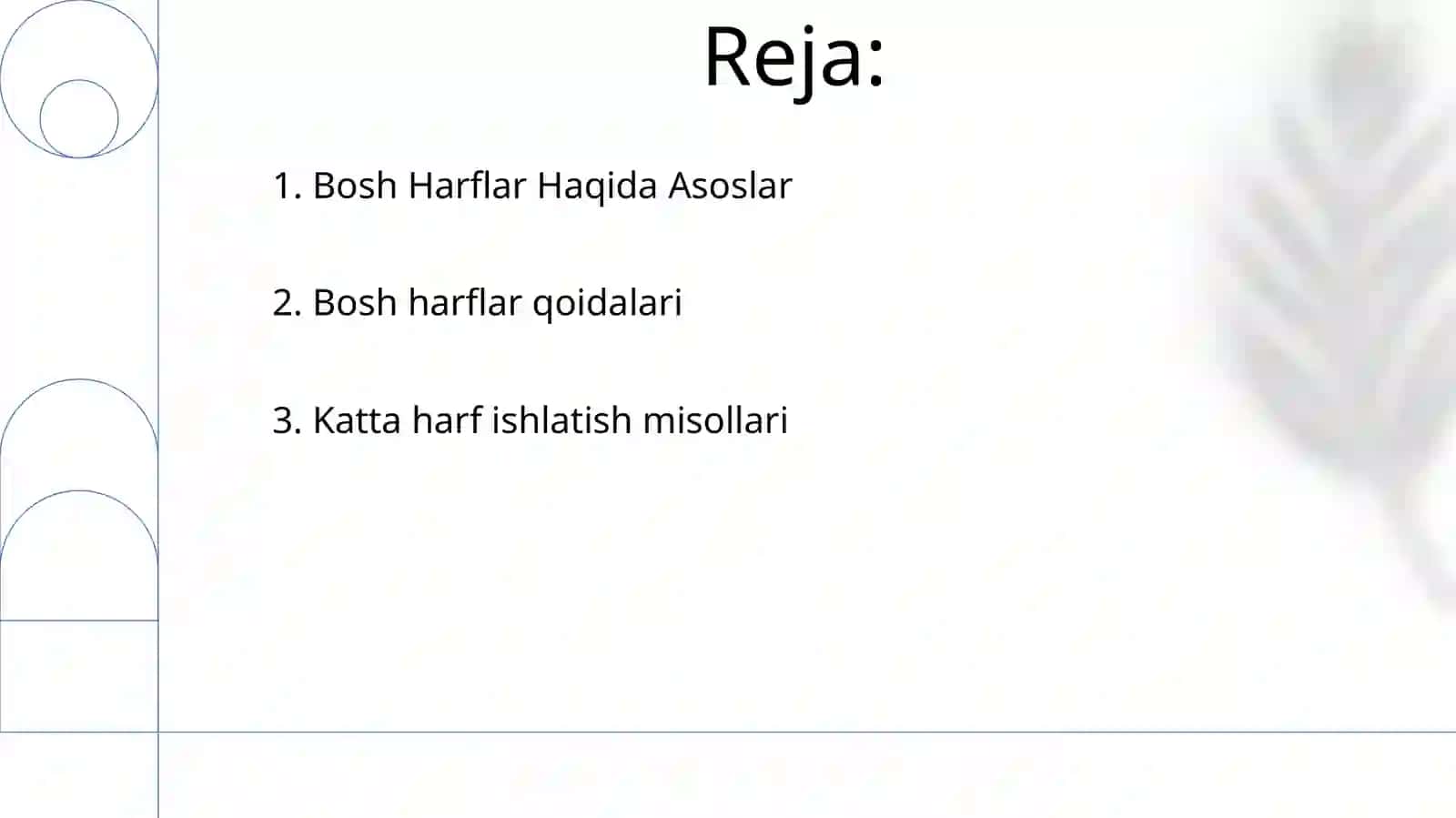 Bosh Harflar Haqida Asoslar 2
