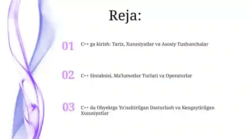 C++ tili haqida 2