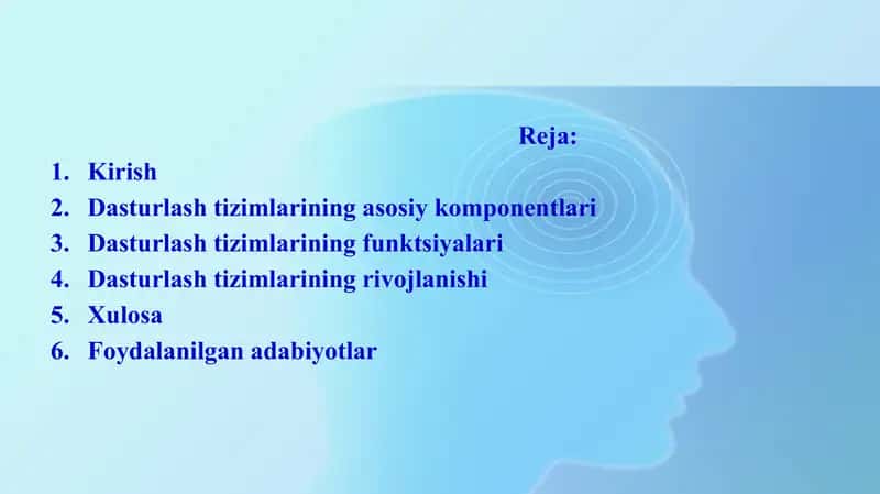 Dasturlash Tizimlari 2